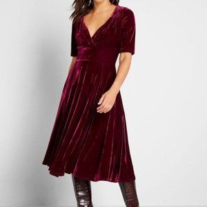 Modcloth Collectif Vixen Match Velvet Dress